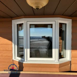 Energy-efficient window installed in a home.