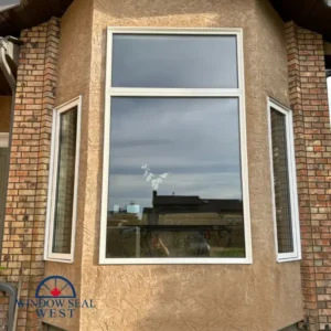 Energy-efficient window installed in a home.