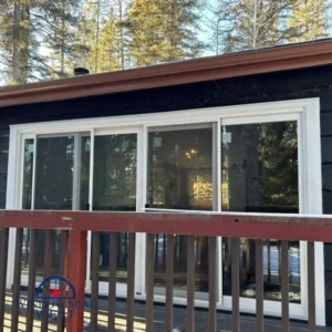 Energy-efficient window installed in a home.