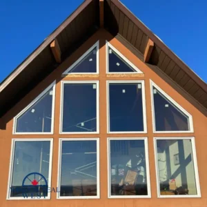 Energy-efficient window installed in a home.